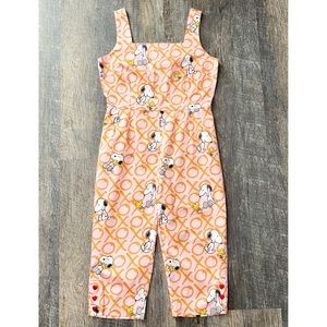 SARSPARILLY x Peanuts pink / orange XOXO Snoopy Best Friends Forever jumpsuit M